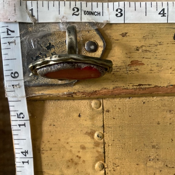 ASOS RING VINTAGE STYLE BOHO CHUNKY RING WOMENS L BRUSHED GOLD OVERSIZED - Picture 4 of 16